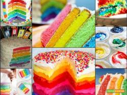 Torta arcobaleno per un compleanno colorato