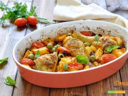 Pollo alla contadina con patate e pomodoro