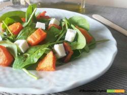 Insalata di spinacini, zucca e feta