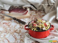 Trofie ai funghi e speck