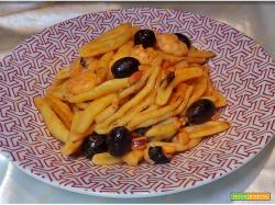 Pasta risottata ai frutti di mare e olive