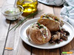Patate ripiene con funghi e pancetta (baked potatoes)