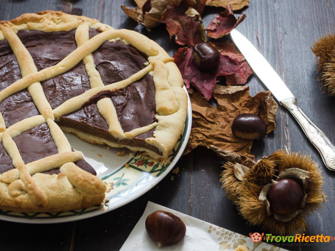 Crostata Con Crema Di Castagne E Cioccolato Fondente Ricetta Trovaricetta Com