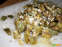 PATATE DOLCI E CARCIOFI IN TEGLIA AL PECORINO