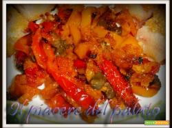 Peperoni al forno coi capperi