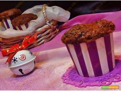 Muffin al torrone e gocce di cioccolato