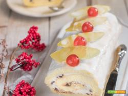 Rotolo cassata – pasta biscotto e crema di ricotta