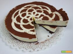 Cheesecake gelato alla vaniglia e cioccolato (senza gelatiera)