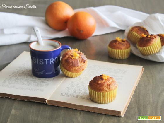 Muffin alla arancia – ricetta senza burro ed olio
