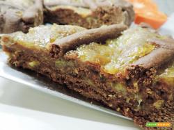 Crostata a strati al cacao con marmellata di arance