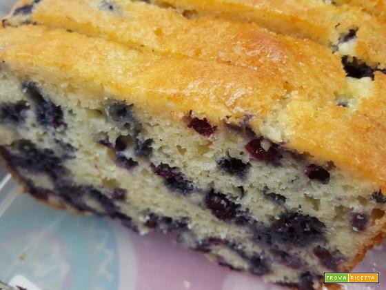 Plumcake ripieno di mirtilli