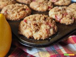 Muffins con mirtilli rossi, limone e mandorle