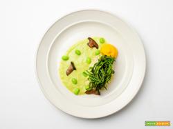 orzo, carote, funghi e bruscandoli