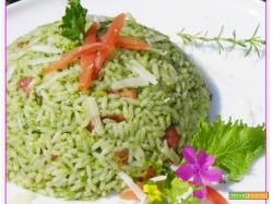RISO TIEPIDO CON PESTO ALLE CIME DI RAPA