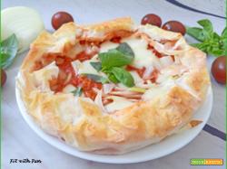 Pizza di Pasta Fillo con Cornicione Ripieno Light e Veloce