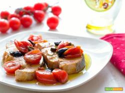Pesce spada pomodorini capperi olive