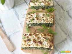 Pane azzimo alle erbette e ricotta