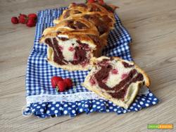 Plumcake sfogliato cacao e fragole