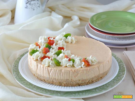 Cheesecake salata ai peperoni