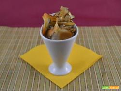 Chips piccanti di topinambur fritte o al forno