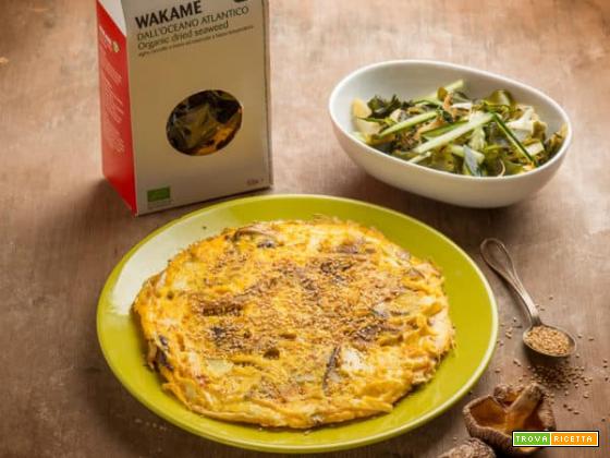 Dal Giappone: omelette agli shiitake con alghe wakame