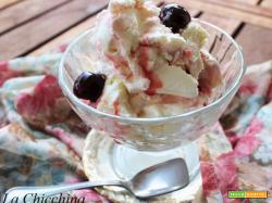 Gelato facile senza gelatiera variegato all'amarena
