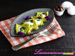 Frittata con zucchine, olive e squacquerone