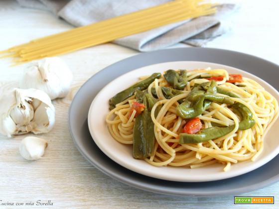 Spaghetti ai friggitelli – pasta ai peperoni