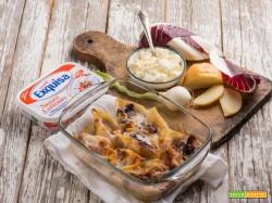 Senza lattosio: conchiglioni con radicchio e formaggio