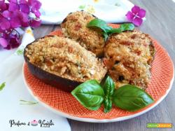Barchette di MELANZANE RIPIENE con tonno e mozzarella