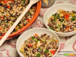 Tajine di Azuki e avena integrale con verdure dell’orto