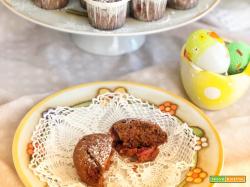 Muffin al cioccolato e fragole