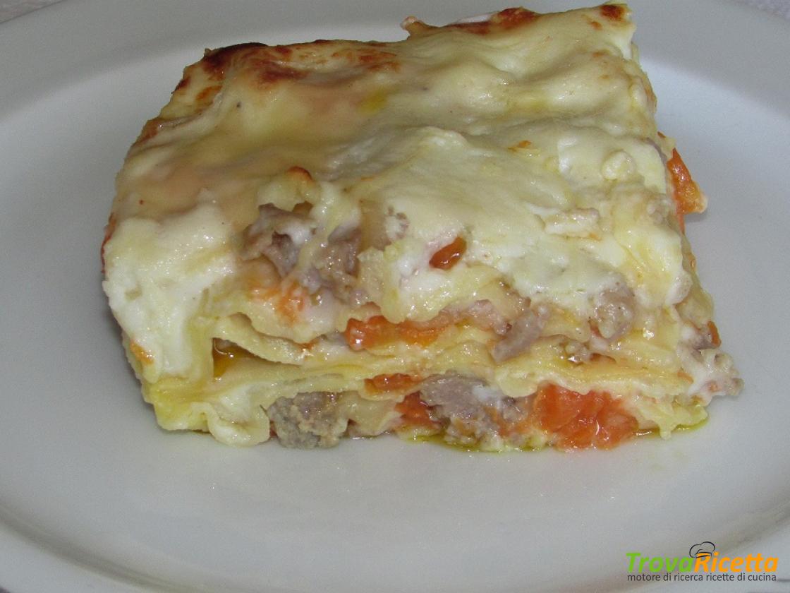 Ricetta Lasagne Al Forno Con Zucca E Salsiccia Ricetta Trovaricetta Com