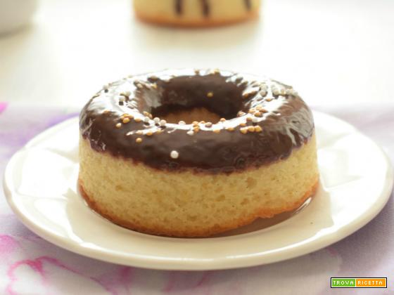 Donuts alla vaniglia con glassa al fondente