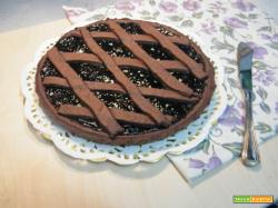 Crostata con cioccolato e confettura di mirtilli