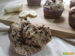 muffin integrali banana e cioccolato