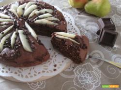 torta cioccolato ricotta e pere