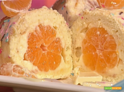 Tronchetto con crema di mascarpone e clementine da La Prova del Cuoco
