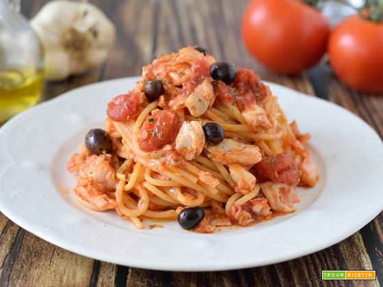 Spaghetti con Pomodorini e Merluzzo