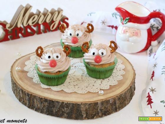 Rudolph cupcake con cioccolato fondente