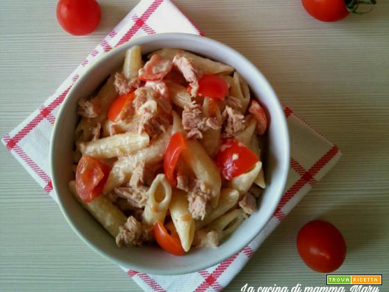 Pasta fredda con tonno pomodorini e maionese - Ricetta lampo