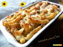 Pasta al gratin con patate rucola e crescenza