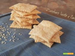 Crackers a lievitazione naturale con semi di sesamo