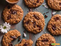 Cookies vegani senza glutine al cioccolato ( senza olio ) | Gluten-free Vegan Oatmeal Chocolate Chip Cookies