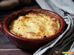 Purè di patate con mozzarella e prosciutto cotto