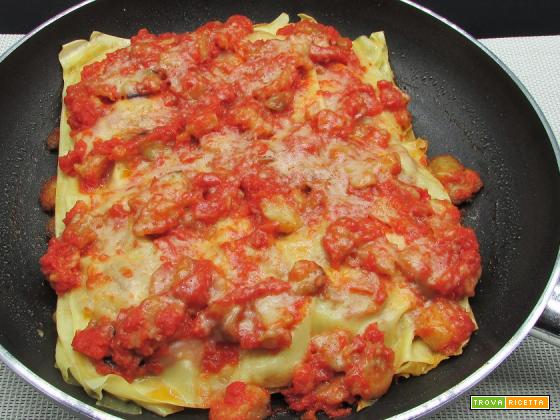 Ricetta – Lasagne in padella con salsa alle melanzane