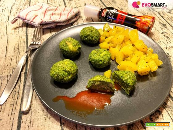 Polpette di broccoli fatte in casa con salsa spray piccante Turci