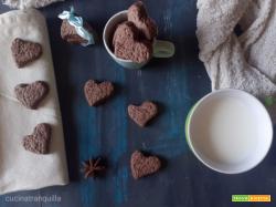 Biscotti a cuore con cacao