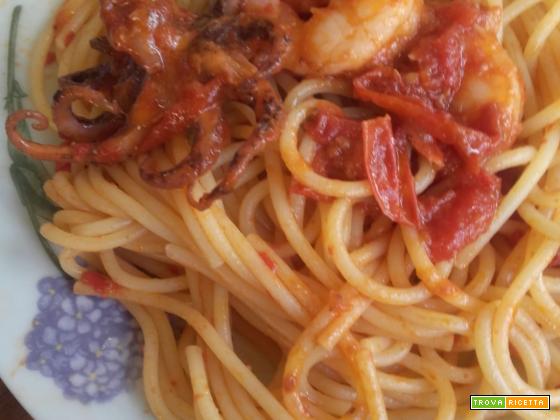 Spaghetti moscardini e gamberetti
