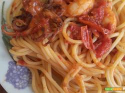Spaghetti moscardini e gamberetti